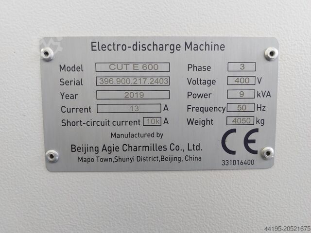 Wire EDM machine GF Machining Solutions CUT E600
