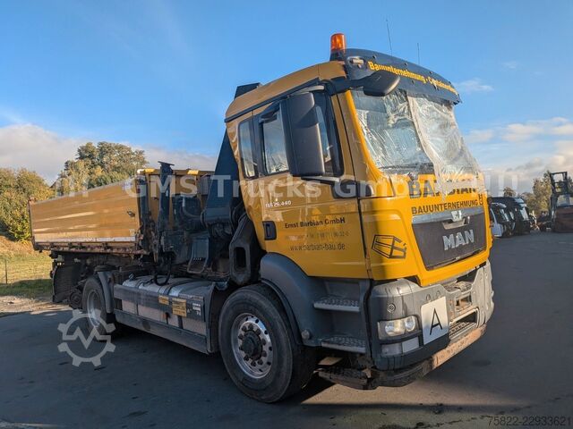 Kiepwagen MAN TGS 26.440 / 6X4 / Manual / Hiab Kran 288