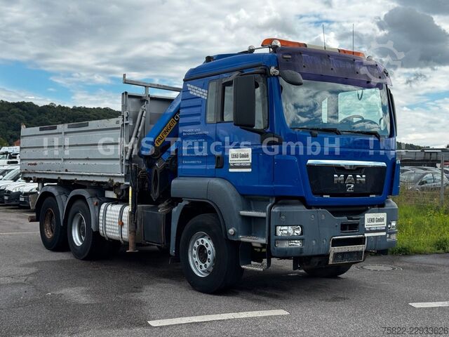 Kiepwagen MAN TGS 33.480 / 6X4 / Mei BORDM /25m Kran Palfinger