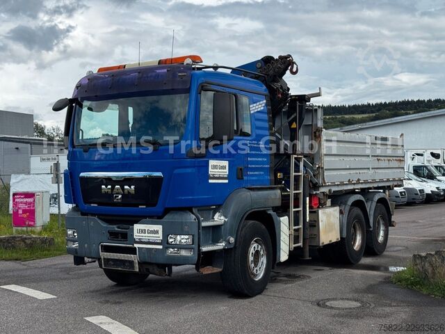 Kiepwagen MAN TGS 33.480 / 6X4 / Mei BORDM /25m Kran Palfinger