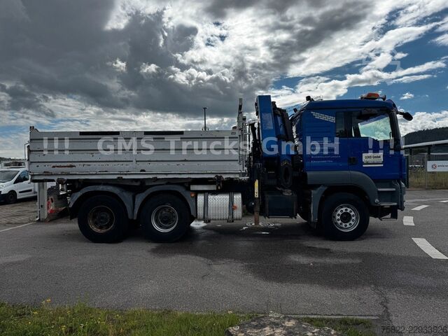 Kiepwagen MAN TGS 33.480 / 6X4 / Mei BORDM /25m Kran Palfinger