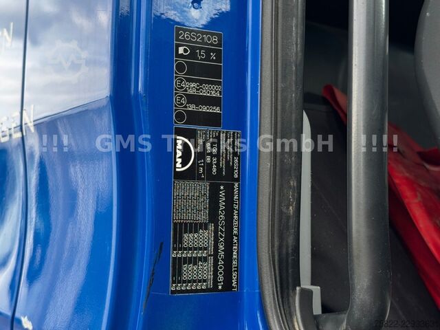 Driezijdige kipper MAN TGS 33.480 / 6X4 / Mei BORDM /25m Kran Palfinger