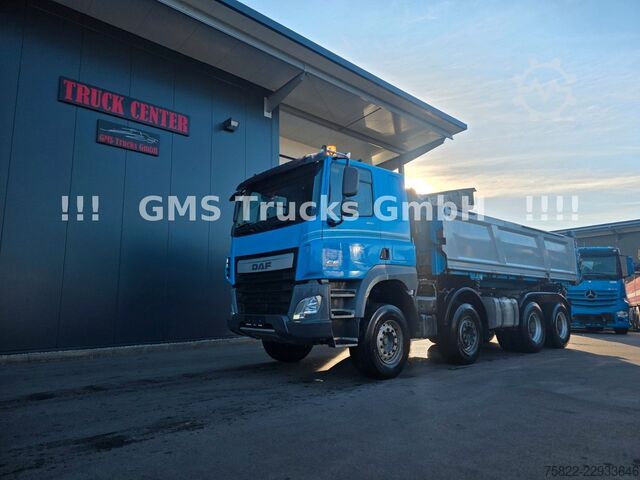 Driezijdige kipper DAF CF 460 / 8X4 / BORDMATIK / Ret / Plane