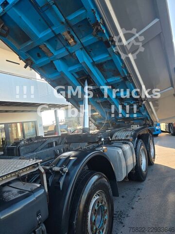 Three-sided tipper truck DAF CF 460 / 8X4 / BORDMATIK / Ret / Plane