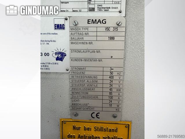 EMAG VSC 315 EMAG VSC 315
