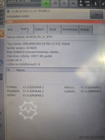 Robot przemysłowy Schleifzelle mit Roboter Kuka KR 180