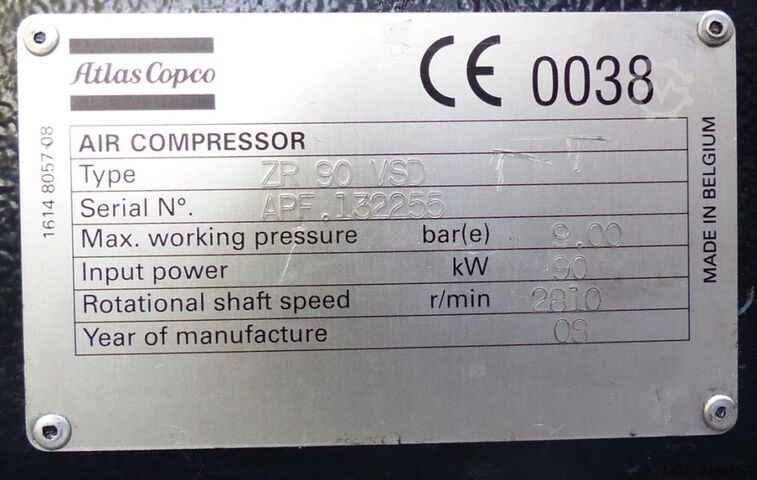 Compresor cu şurub Atlas Copco ZR90VSD