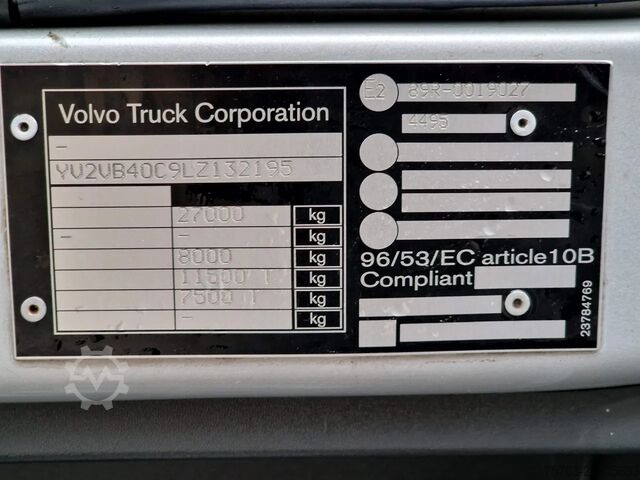 BDF rendszer Volvo FE Electric - 6x2*4 - BDF - Ful air - 100% Elec...