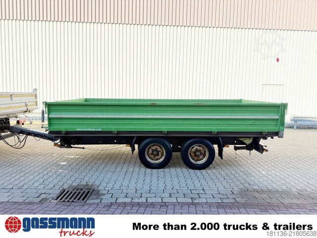 Tresidet tipvognstrailer Humbaur HTK 105020, Rampenschacht, Verzinkt