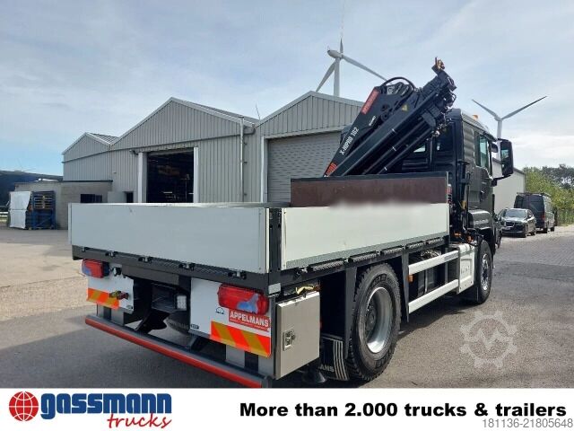 Φορτηγό με επίπεδη καρότσα MAN TGS 18.320 4x4H BL, HydroDrive, Kran Hiab X-HiPro