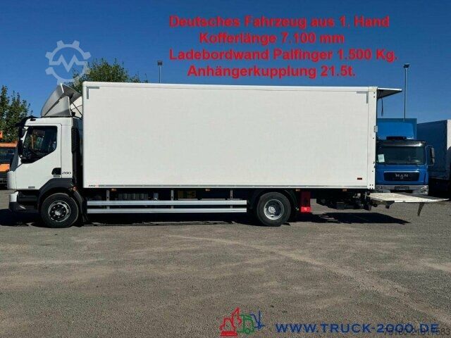 Vrachtwagen met bakwagen Volvo FL16 280 LBW Palfinger 1500 Kg + AHK + Klima