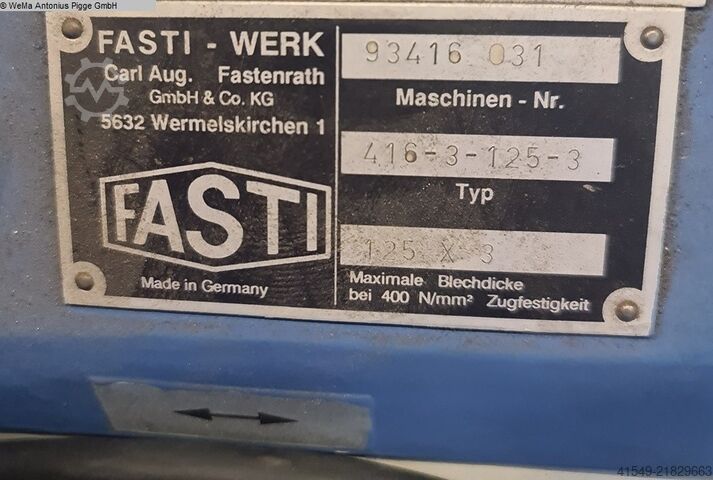 Pärl- och flänsmaskin FASTI 125x3