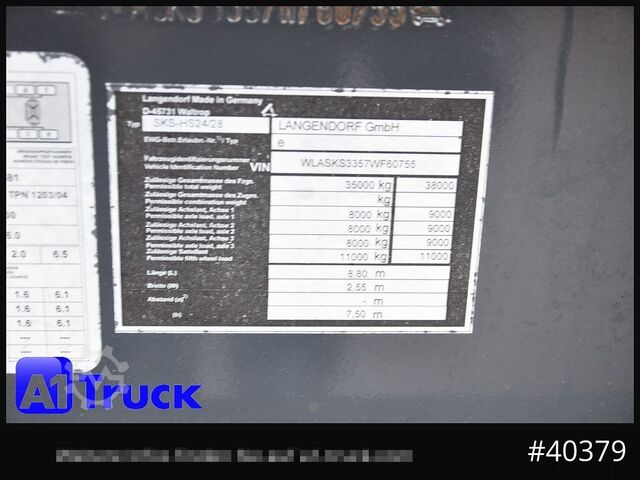 Semi-remorque benne LANGENDORF SKS-HS 24-28, Stahl, SAF