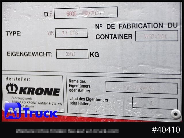 Cserélhető felépítmény dobozszerkezettel KRONE BDF 7,82 Wechselbrücke, 2680mm Innenhöhe.