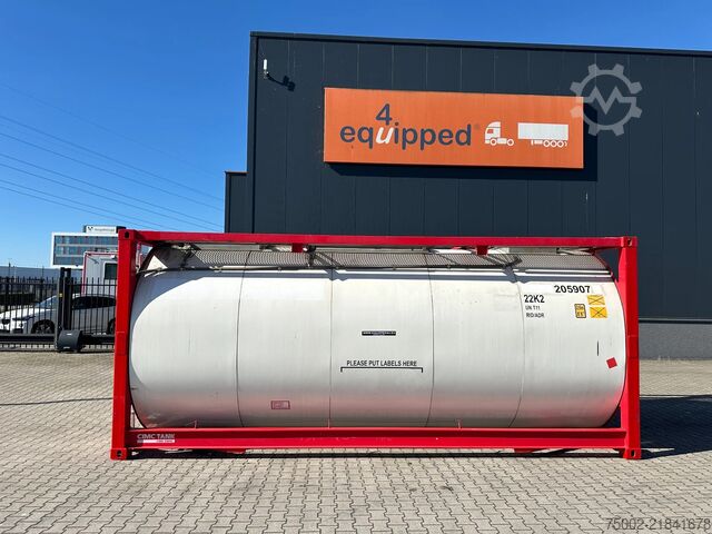 Cisternový kontejner CIMC 20FT ISO / 25.060L / 1-COMP / 3 BAFFELS / UN T1...