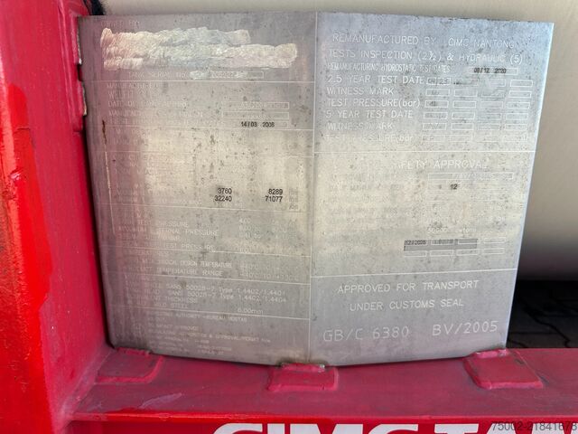 Cisternový kontejner CIMC 20FT ISO / 25.060L / 1-COMP / 3 BAFFELS / UN T1...
