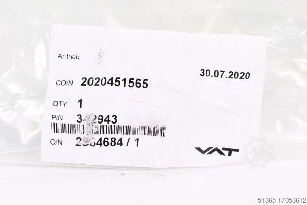 Swing gate valve actuator VAT 342943