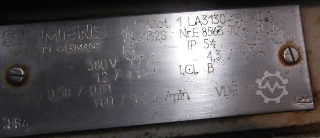 Elektromotor 1,2/4 kW 980/1450 Rpm Siemens 1LA3130-1BD40-Z