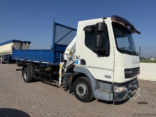 Damperli kamyon DAF LF45.220 Kipper mit Kran Bonfiglioli
