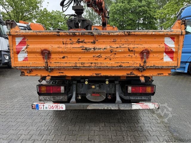 Tre-sidet tipbil Mercedes-Benz Atego 1218 Kipper Kran Atlas 65
