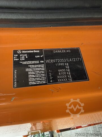 Tre-sidet tipbil Mercedes-Benz Atego 1218 Kipper Kran Atlas 65