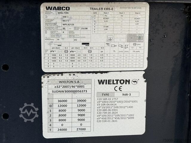 Tipper semitrailers Wielton NW-3 BENNE FERRAILE 53M3