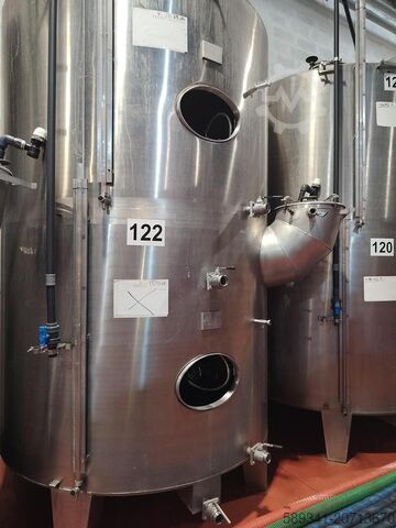 Stainless Steel Tank – 2 Compartments – 108 HL – Cylindrical on Legs