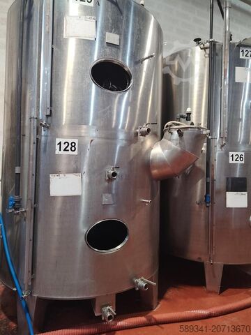 Stainless Steel Tank – 2 Compartments – 108 HL – Cylindrical on Legs