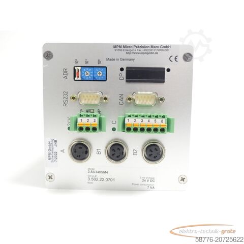 Komponenta mPm MPM 3.SU340SM4 Unwucht-Messgerät SN:3.502.22.0701 - Neuwertig! -