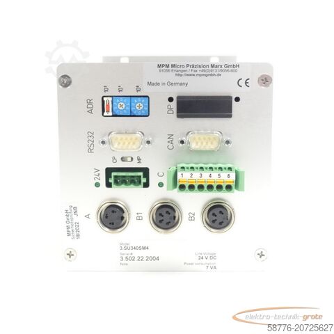 Komponenta mPm MPM 3.SU340SM4 Unwucht-Messgerät SN:3.502.22.2004 - ! -