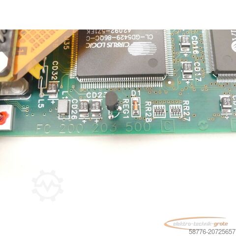 NUM component NUM num FC 200 203 500 Steuerungsplatine SN:76747