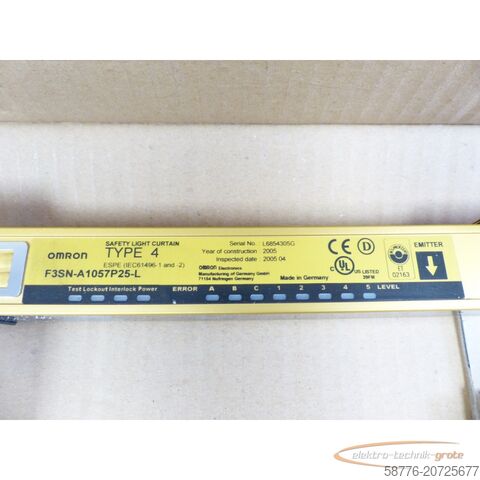Komponenta Omron F3SN-A1057P25-L  + F3SN-A1057P25-D Lichtvorhang - ! -