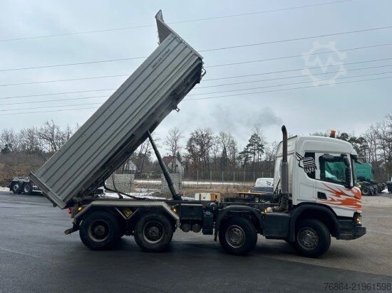 Třístranný sklápěč SCANIA P450 XT ,8X4 MEILLER GESTEINSKIPPER, BORDMATIK,  RETARDER