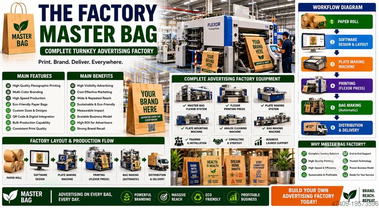 Máquina de bolsas de papel con fondo MASTER BAG MB300X