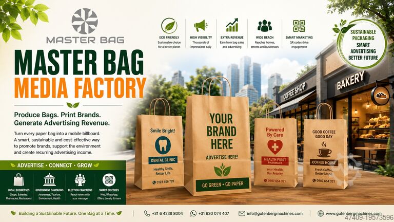 Máquina de bolsas de papel con fondo MASTER BAG MB300X