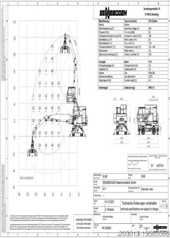 Mobiele graafmachine SENNEBOGEN 818-E Umschlagbagger - 83 Ton - mit Greifer