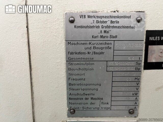 Horizontal Turning Machine NILES DLZ 630 V x 2000