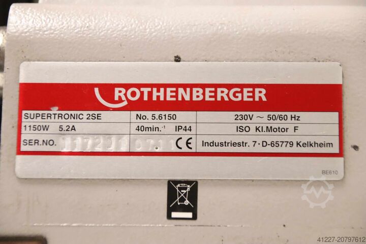 Thread cutting machine Rothenberger Supertronic 2SE