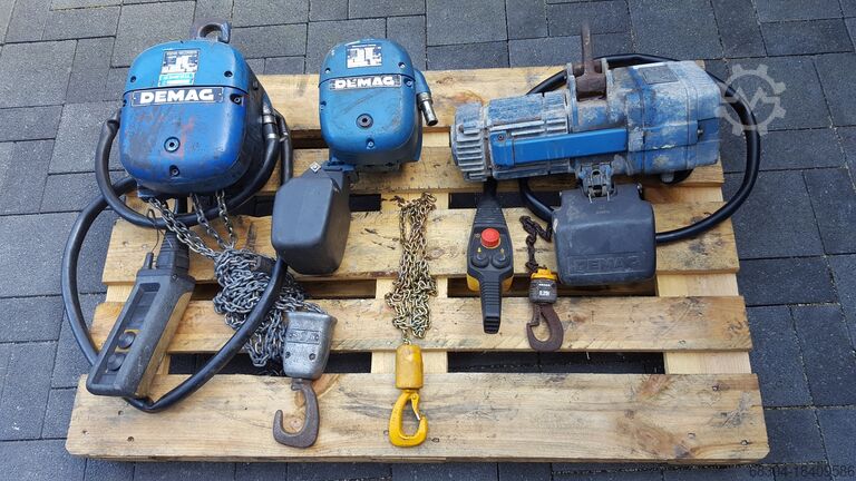Kettingtakels - 14 stuks DEMAG / STAHL / LIFTKET 2 ton/1 ton / 500 / 250 / 160 / 125 kg.