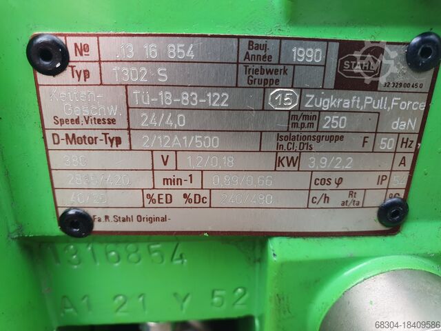 Kettingtakels - 14 stuks DEMAG / STAHL / LIFTKET 2 ton/1 ton / 500 / 250 / 160 / 125 kg.