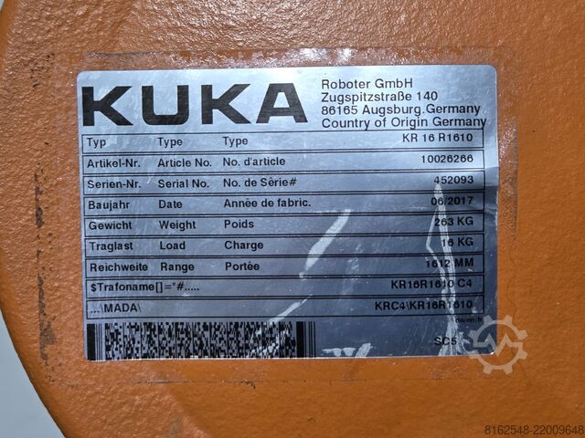 Industrieroboter KUKA R1610 KRC4