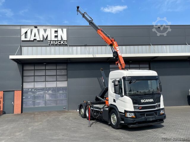 Ciężarówka z dźwigiem Scania P340 P340 XT Atlas 96.3E - A3L laadkraan + VDL ...