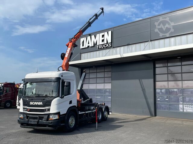 Ciężarówka z dźwigiem Scania P340 P340 XT Atlas 96.3E - A3L laadkraan + VDL ...