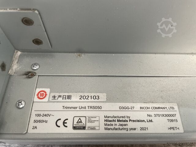 Digital trykmaskine Ricoh Pro 8320 incl. booklet finisher, Trimmer TR5050, Vacuum Feed