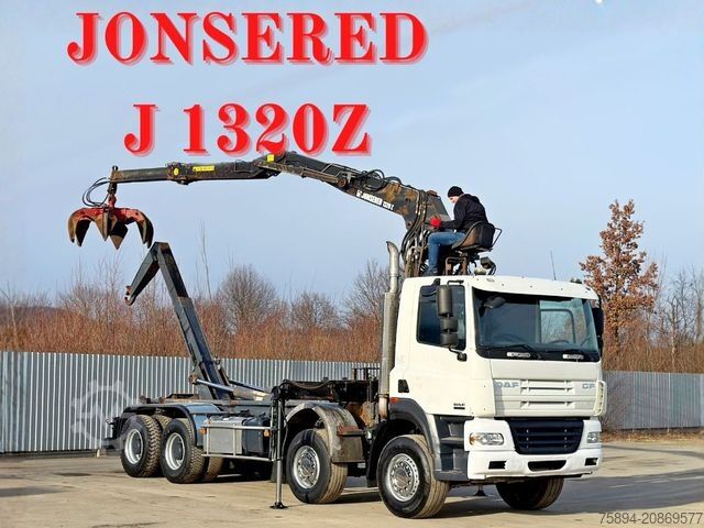 Haakarm vrachtwagen DAF CF 85.430 * ABROLLKIPPER + JONSERED J1320 Z /8x4