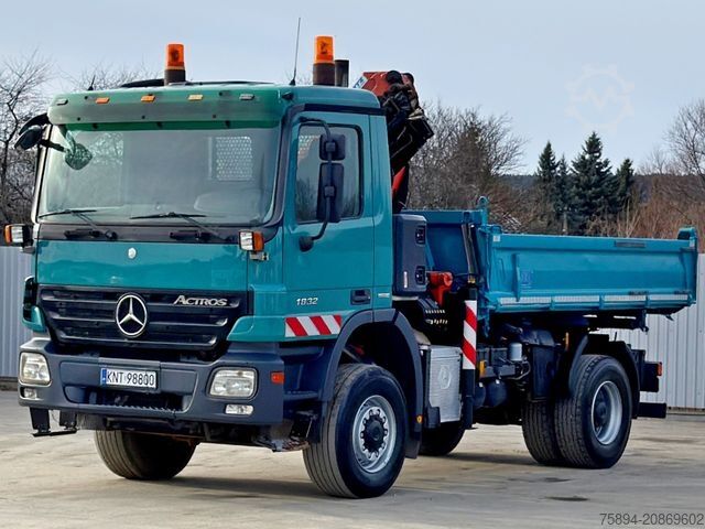 Kiepwagen MERCEDES-BENZ ACTROS 1832 * KIPPER 4,00 m + PK 9501 * 4x4