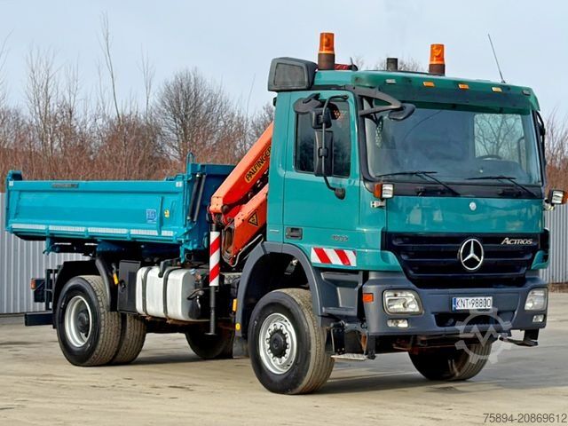 Autolaadkraan MERCEDES-BENZ ACTROS 1832 * KIPPER 4,00 m + PK 9501 * 4x4
