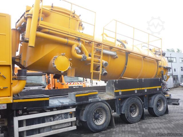 Zuigvoertuig DAF XF 410 ROC 16.30 Droge stoffen oplegger