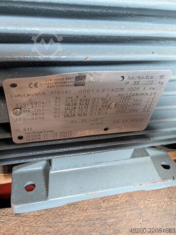 Τριφασικός κινητήρας VEM H IE1-K21R 132M 4 HW