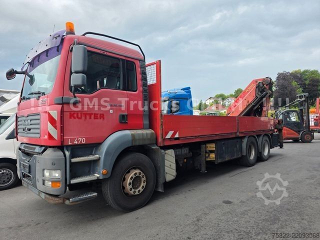 Ladbil med lad MAN TGA 26.480 / 6X4 / Palfinger Kran PK 36002